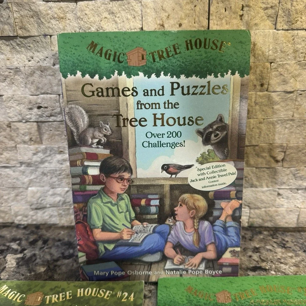 Games and Puzzles from the Tree House:- Mary Pope Osborne And 2‎ Books #24 & #36